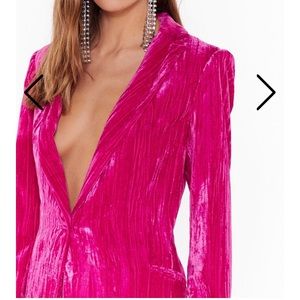 Nasty Gal crushed velvet blazer